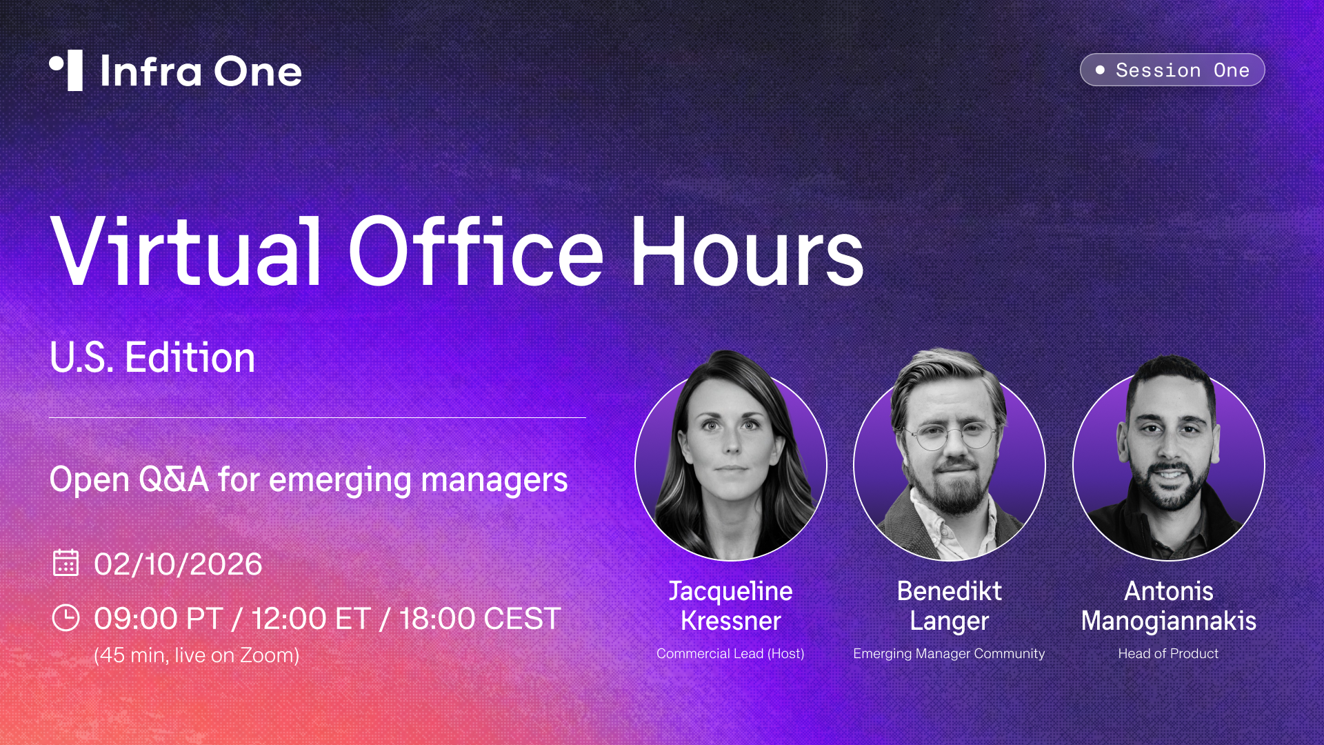Infra One Virtual Office Hours: US Edition